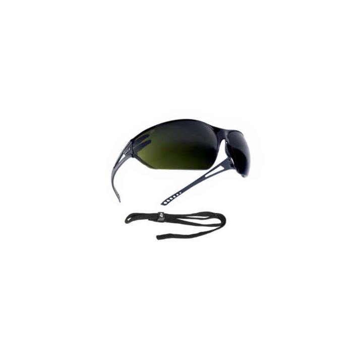 OKULARY OCHRONNE BOLLE SAFETY SLAM SHADE 5 SPAWALNICZE ZIELONO-CZARNE LEKKIE SPORTOWE OCHRONA UV IR