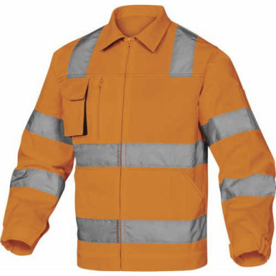 BLUZA ROBOCZA DELTA PLUS MACH2 OSTRZEGAWCZA POMARAŃCZOWA KLASA 2 ODBLASKOWA S-3XL