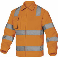 BLUZA ROBOCZA DELTA PLUS MACH2 OSTRZEGAWCZA ŻÓŁTA KLASA 2 ODBLASKOWA S-3XL