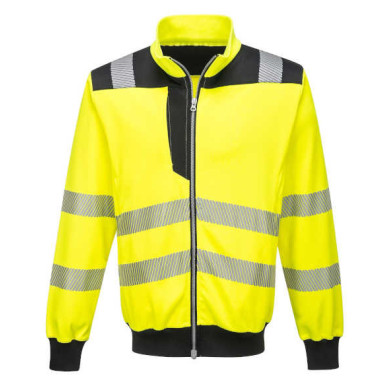 SWETER ROBOCZY PORTWEST PRW-PW370 OSTRZEGAWCZY NA ZAMEK  ŻÓŁTO-CZARNY