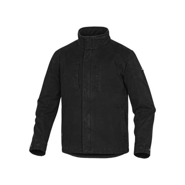 BLUZA ROBOCZA DELTA PLUS KOPER Z BAWEŁNY CZARNA STONE WASHED KIESZENIE POLAR S-3XL