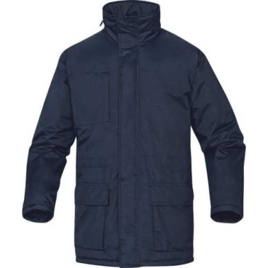 KURTKA ROBOCZA DELTA PLUS DARWIN3 Z KAPTUREM POWLEKANA PVC POLIESTER GRANATOWA XS-3XL