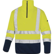 BLUZA ROBOCZA DELTA PLUS MARMOT OSTRZEGAWCZA Z POLARU ŻÓŁTO-GRANATOWA S-3XL