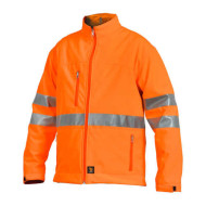 KURTKA ROBOCZA SOFTSHELL PROCERA ŻÓŁTA Z PASAMI ODBLASKOWYMI WODOODPORNA ODDYCHAJĄCA