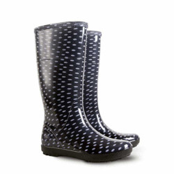 KALOSZE MIEJSKIE DEMAR AVENEW HAWAI LADY PRINT V 0076 DAMSKIE, W KROPKI, CZARNO BIAŁE