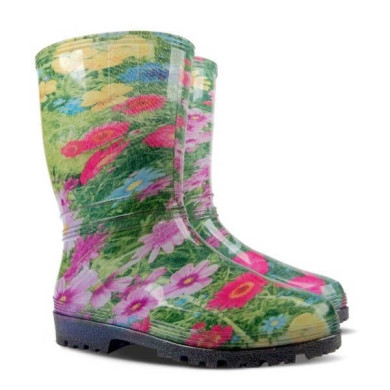 KALOSZE DEMAR RAINNY PRINT E 0054 DAMSKIE, MŁODZIEŻOWE, PVC, WZÓR ŁĄCZKA MULTIKOLOR