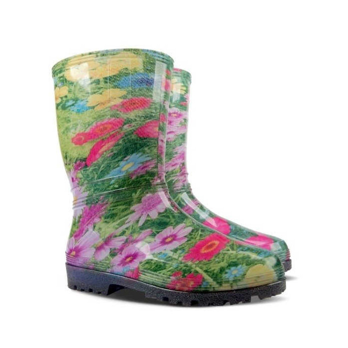 KALOSZE DEMAR RAINNY PRINT E 0054 DAMSKIE, MŁODZIEŻOWE, PVC, WZÓR ŁĄCZKA MULTIKOLOR