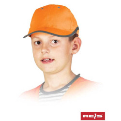 CZAPKA LETNIA REIS CZFLUO-KIDS Z DASZKIEM DZIECIĘCA OSTRZEGAWCZA POMARAŃCZOWA