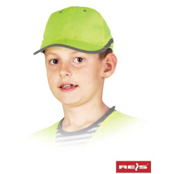 CZAPKA LETNIA REIS CZFLUO-KIDS Z DASZKIEM DZIECIĘCA OSTRZEGAWCZA SELEDYNOWY