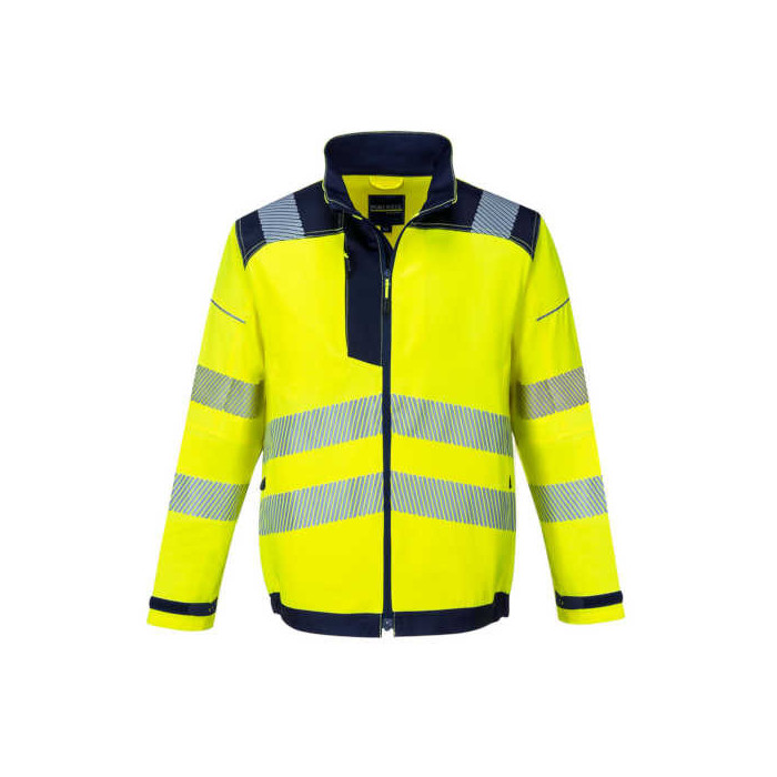 KURTKA ROBOCZA PORTWEST PW3 PRW-T500 OSTRZEGAWCZA ŻÓŁTO-GRANATOWA