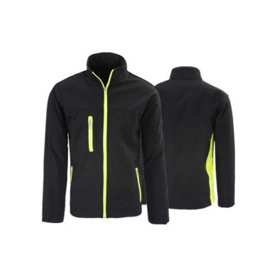 KURTKA ROBOCZA PROCERA SOFTSHELL CZARNO ŻÓŁTA WODOOCHRONNA OCHRONNA NA SEZON