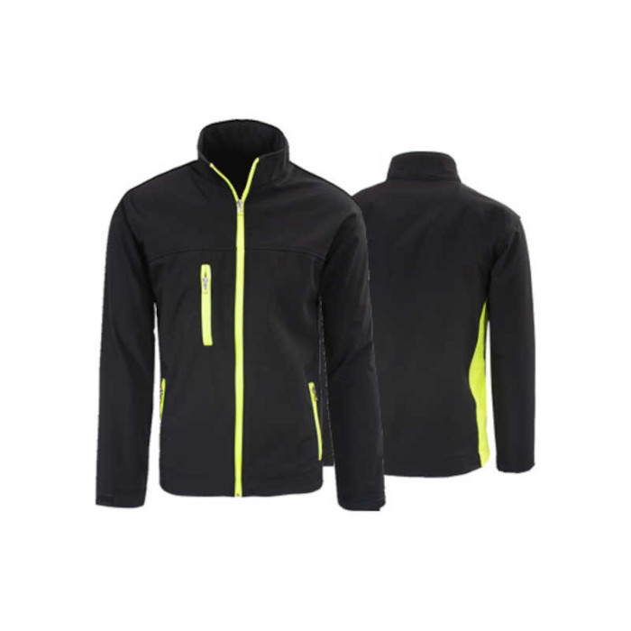 KURTKA ROBOCZA PROCERA SOFTSHELL CZARNO ŻÓŁTA WODOOCHRONNA OCHRONNA NA SEZON