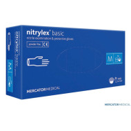 RĘKAWICE NITRYLOWE MERCATOR MEDICAL RMM-NITBASIC BEZPUDROWE OP.100 SZT. GRANATOWE
