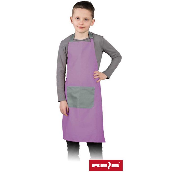 FARTUCH DLA DZIECI REIS FKINDER 55X68 DZIECIĘCY 180 g/m2 JASNOFIOLETOWO-SZARY
