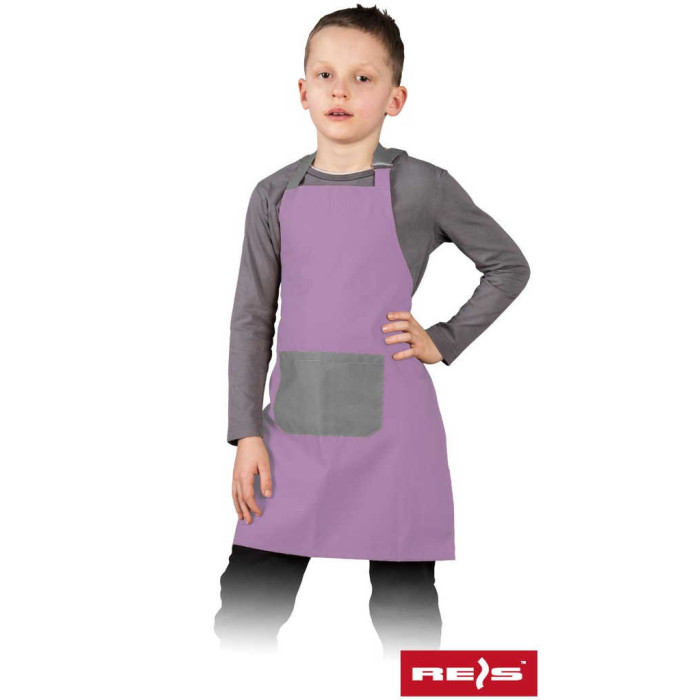 FARTUCH DLA DZIECI REIS FKINDER 45X55 DZIECIĘCY 180 g/m2 JASNOFIOLETOWO-SZARY