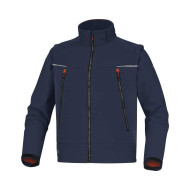 BLUZA ROBOCZA DELTA PLUS ORSA 2W1 RIPSTOP SOFTSHELLOWA CZERWONO-CZARNA CAŁOROCZNA OCHRONA PRZED ZIMNEM I WIATREM