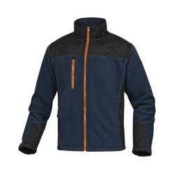 BLUZA ROBOCZA DELTA PLUS BRIGHTON2 Z POLARU GRANATOWO-CZARNA CIEPŁA I WYGODNA