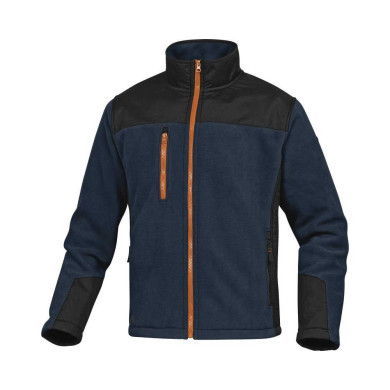 BLUZA ROBOCZA DELTA PLUS BRIGHTON2 Z POLARU GRANATOWO-CZARNA CIEPŁA I WYGODNA