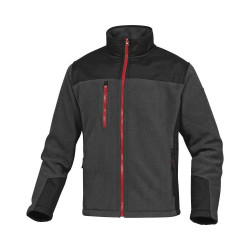 BLUZA ROBOCZA DELTA PLUS BRIGHTON2 Z POLARU SZARO-CZARNA CIEPŁA I PRAKTYCZNA
