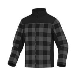 BLUZA ROBOCZA DELTA PLUS KODIAK Z POLARU SZARO-CZARNA CIEPŁA I WYTRZYMAŁA