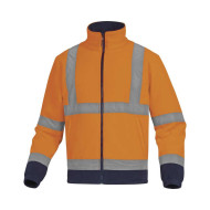 BLUZA ROBOCZA DELTA PLUS ZENITH OSTRZEGAWCZA POLAR POMARAŃCZOWO-GRANATOWA