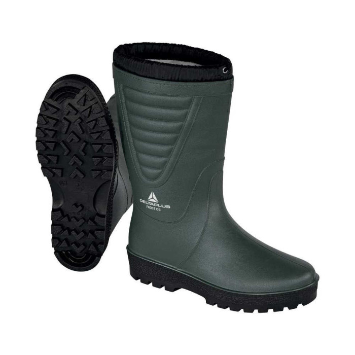 KALOSZE ROBOCZE DELTA PLUS FROST OB SRA OCIEPLANE PVC ZIELONO CZARNE ROLNICTWO OGRODNICTWO ZIMOWE