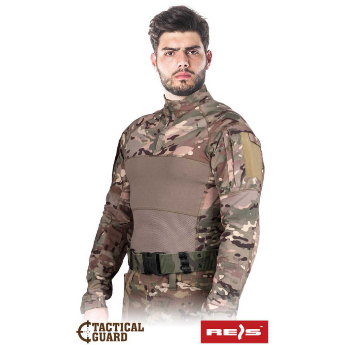 KOSZULKA T-SHIRT REIS TACTICAL GUARD TG-OSPREY-L Z DŁUGIM RĘKAWEM ZE STÓJKĄ ELASTYCZNA MORO